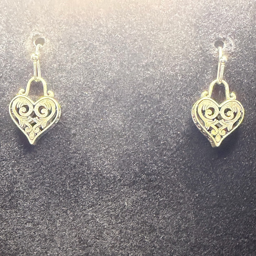 Cute Silver Heart Earrings